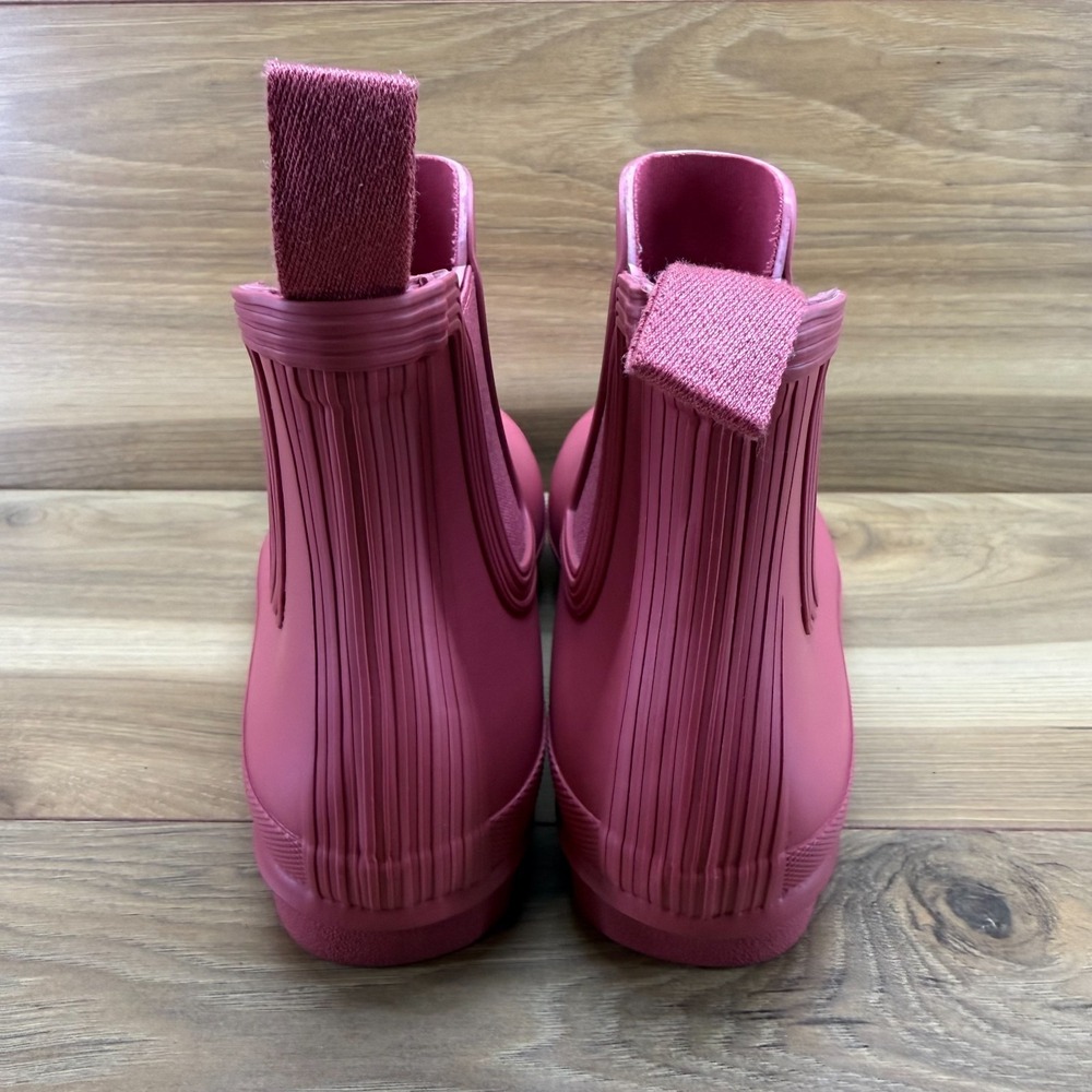 Hunter Chelsea Boots Pink Matte 8 EU 39 Waterproof Modern Minimalist Rain Casual - Picture 8 of 12